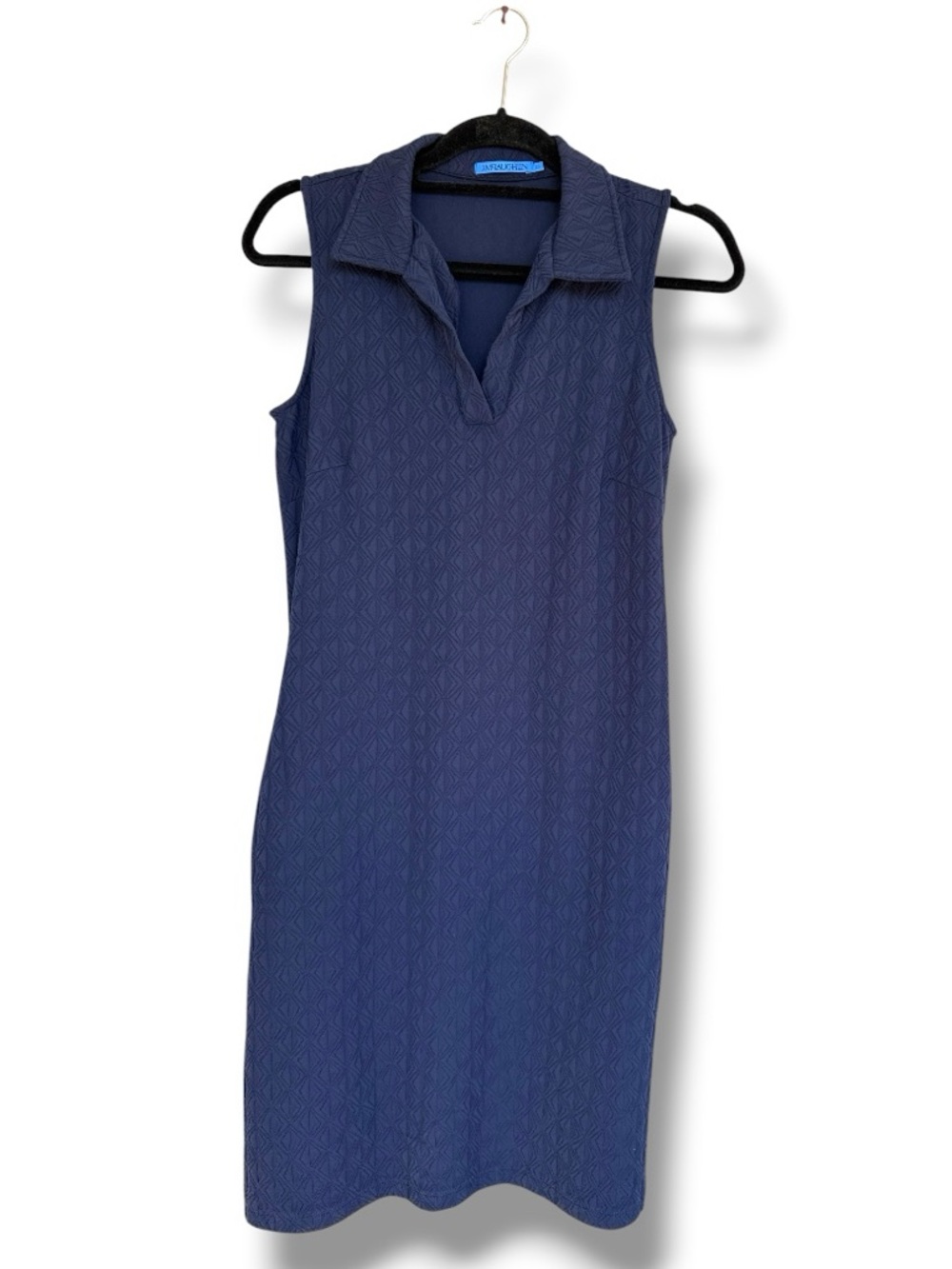 J.McLaughlin Ayla Navy Jacquard Knit Sleeveless Sheath Dress Size XS - Picture 2 of 14